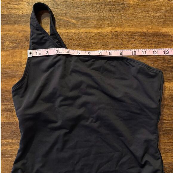 Andie Swim Women’s Medium One Piece Bathing Suit One Shoulder Nantucket Black - Picture 11 of 16